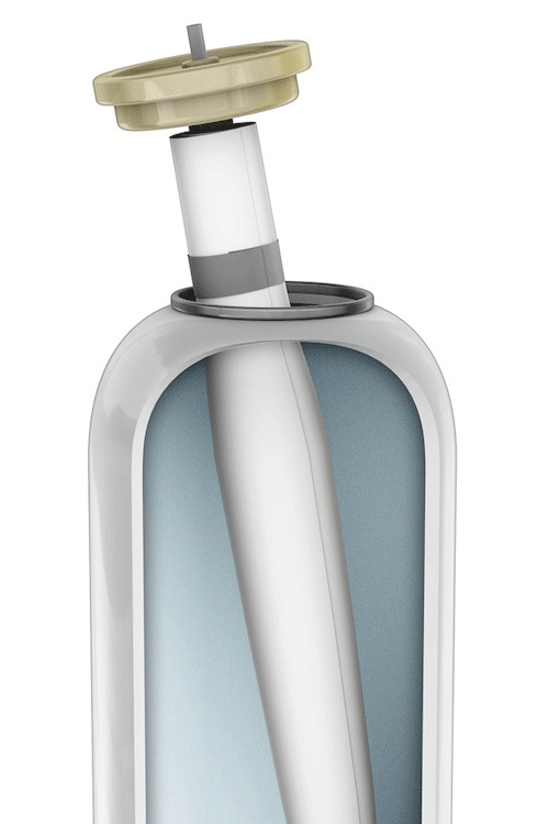 Animated GIF detailing the stages of Bag-on-Valve production